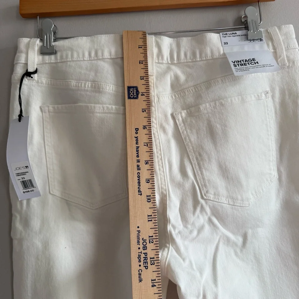 Joe's Jeans High Rise Ankle Vintage Stretch White Jeans Women Size 33 - Picture 14 of 16